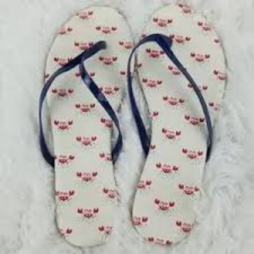 Lauren Conrad crab pattern flip flops - Picture 2 of 5
